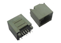 RJ45JACK,网络插座带LED全塑